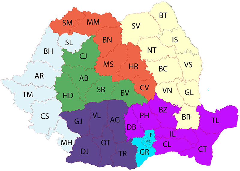 Harta zonelor de vânzare